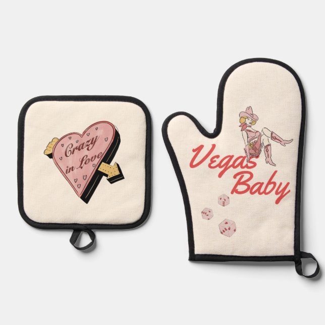 Las Vegas Oven Mitt & Pot Holder Set (Front)