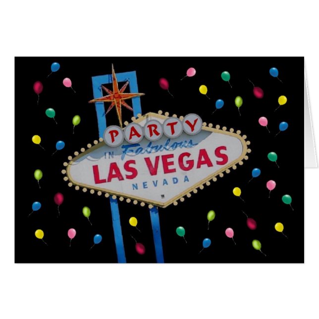Las Vegas PARTY Card (Front Horizontal)
