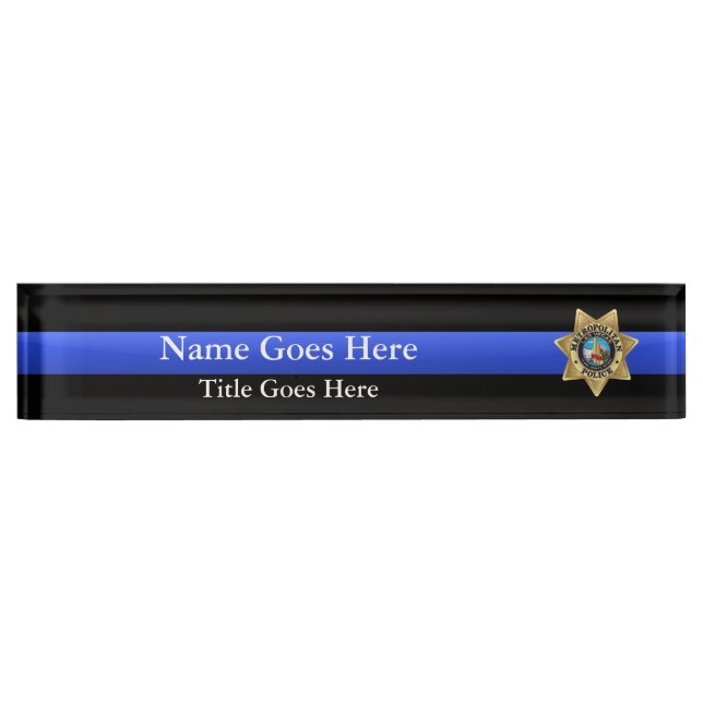 Las Vegas PD Badge Desk Name Plate (Front)