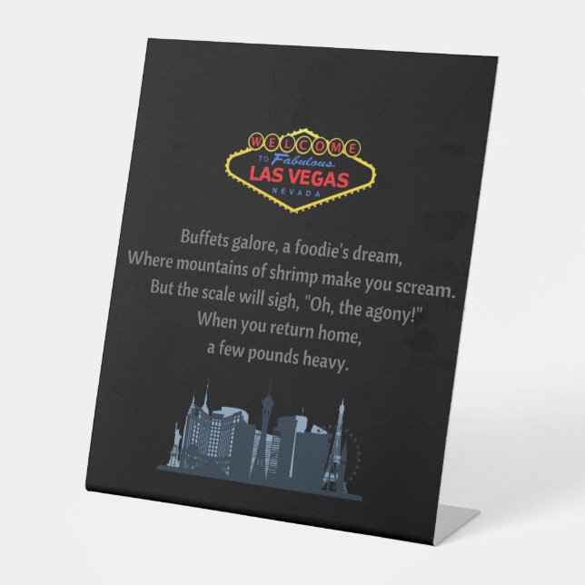 Las Vegas Pedestal Sign (Front)