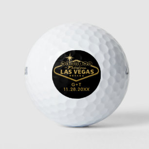 Las Vegas Personalised Wedding Bridal Party Favour Golf Balls