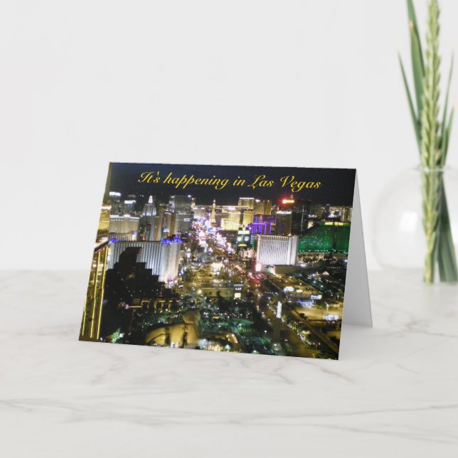 Las Vegas Photo Wedding Invitation (Front)