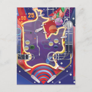 Las Vegas Pinball Machine Postcard