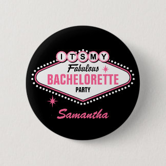 Las Vegas Pink It's My 6 Cm Round Badge