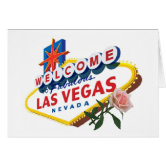 Las Vegas Pink Rose Card