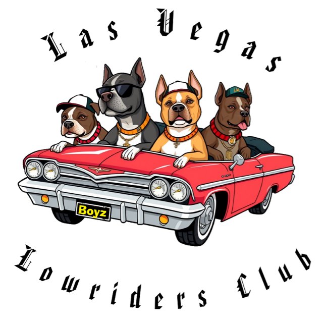 Las Vegas Pitbull's Lowriders Club T-Shirt (Creator Uploaded)