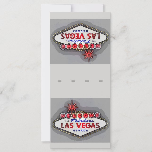 Las Vegas Place Setting Name Cards Silver (Front)