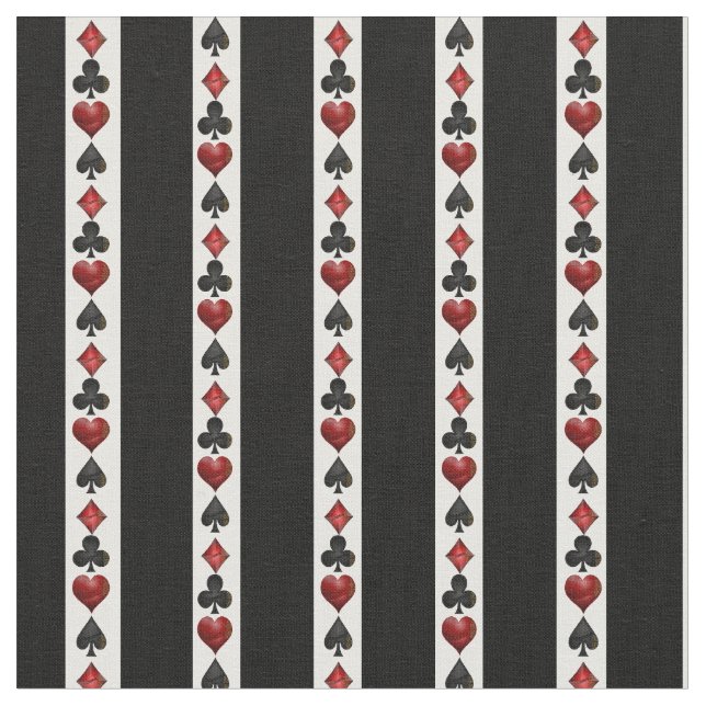 Las Vegas Playing Card Shapes Fabric (Close Up)