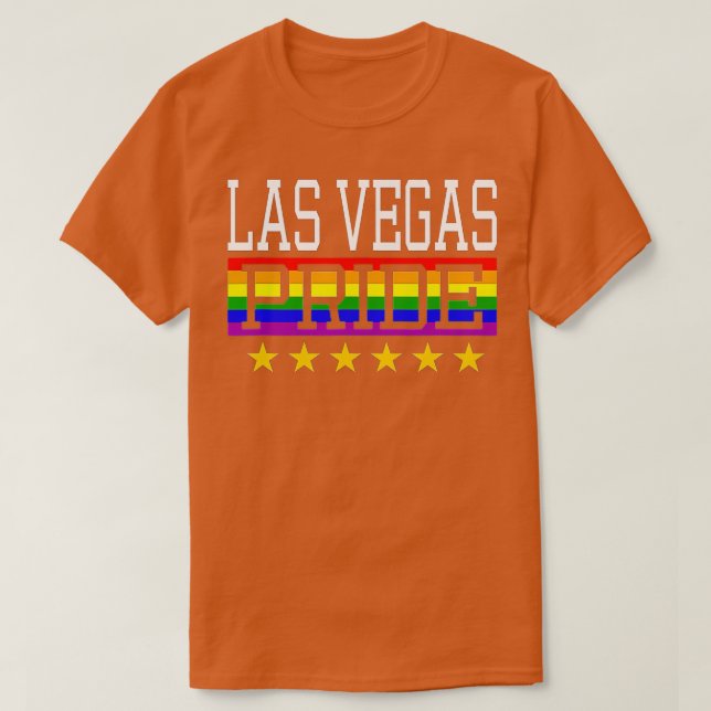 Las Vegas Pride Gay Lesbian Queer LGB Rainbow Flag T-Shirt (Design Front)