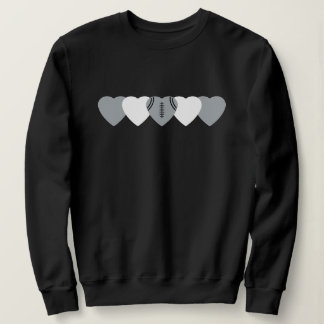 Las Vegas Raiders Heart Football Dark Sweatshirt