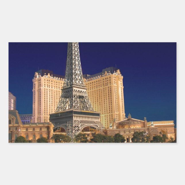 Las vegas rectangular sticker (Front)
