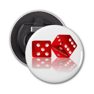 Las Vegas Red Dice Bottle Opener