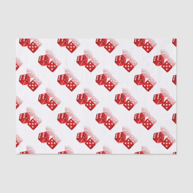 Las Vegas Red Dice Tissue Paper (Front)