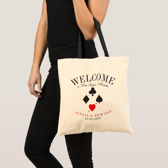 Las Vegas Red Heart Suite Custom Welcome Tote Bag (Front (Product))