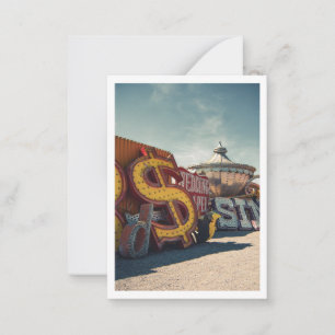 Las Vegas Retro Casino Wedding Thank You Card