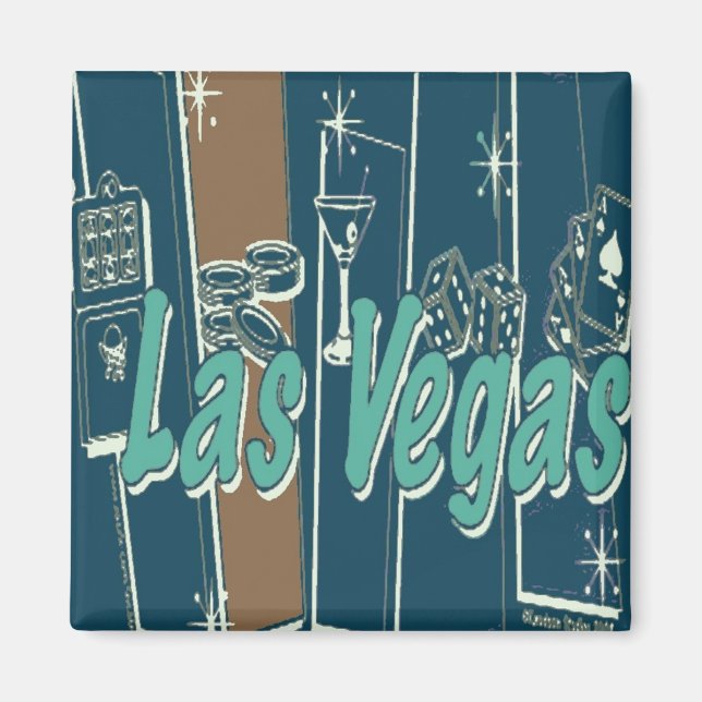 Las Vegas Retro Magnet (Front)