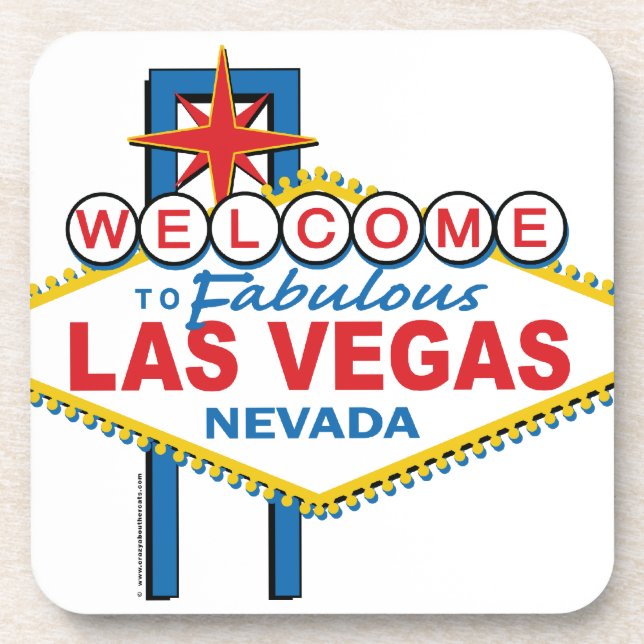 Las Vegas Retro Sign Coaster (Front)