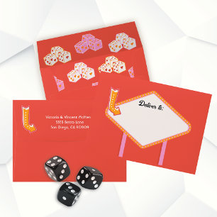 Las Vegas Retro Sign return address Envelope