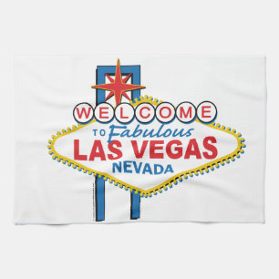 Las Vegas Retro Sign Tea Towel