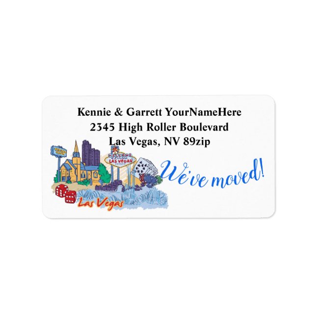 Las Vegas Return Address Label (Front)