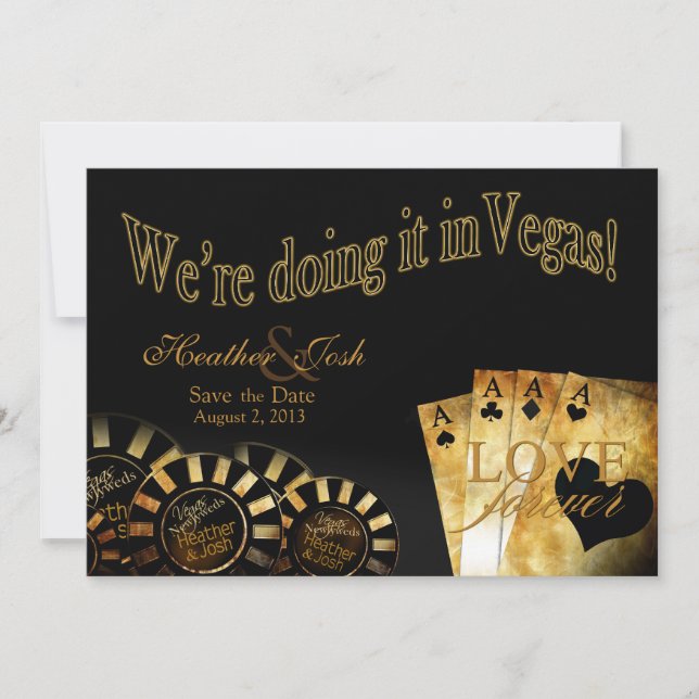Las Vegas Save the Date (contact me 2 personalise) (Front)