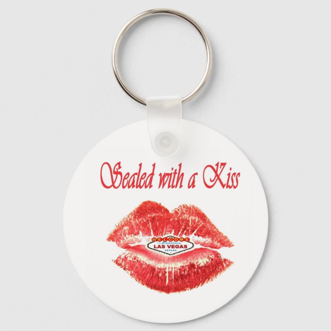 Las Vegas Sealed with a Kiss Keychain (Front)