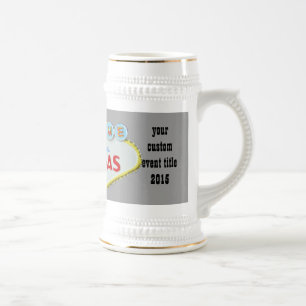Las Vegas Sign and Showgirl Design Beer Stein