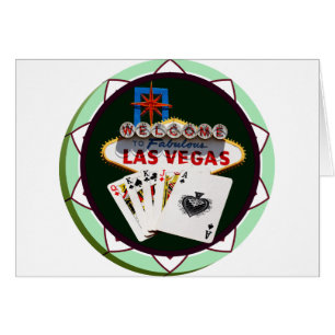 Las Vegas Sign & Cards Poker Chip