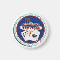 Las Vegas Sign & Cards Poker Chip