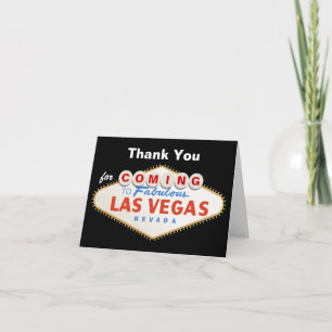 Las Vegas sign destination wedding Thank You Card