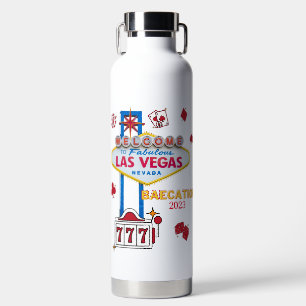 Las Vegas Sign Nevada Baecation Water Bottle