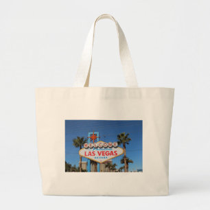 Las Vegas Sign Nevada Casino Gambling Landmark Large Tote Bag