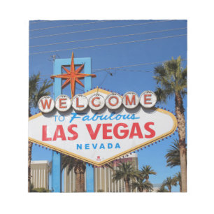 Las Vegas Sign Nevada Casino Gambling Landmark Notepad