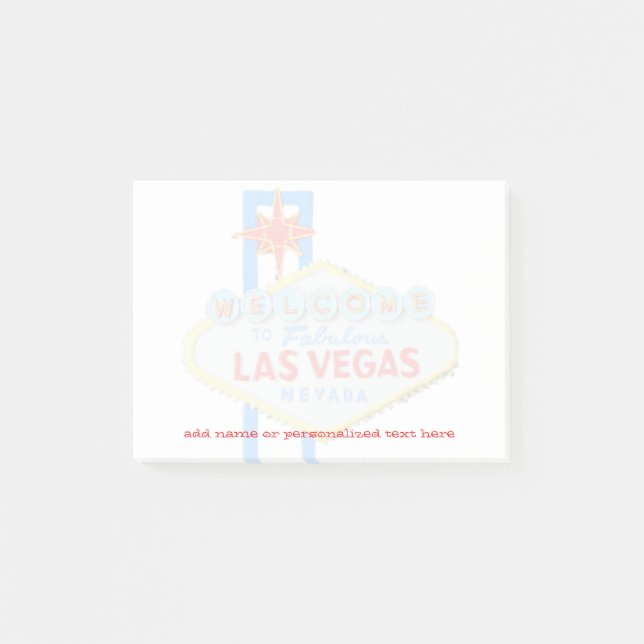 Las Vegas Sign personalised sticky notes (Front)
