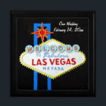 Las Vegas Sign Wedding Date Gift Box<br><div class="desc">The welcome to fabulous Las Vegas sign is a famous icon,  and now it's an attractive gift box as well.  Customise for your special occasion</div>