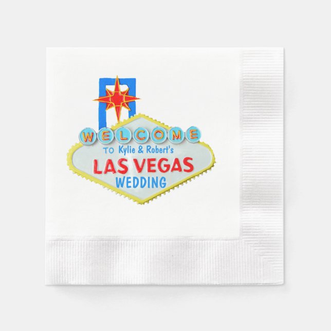Las Vegas Sign Wedding Napkin (Front)