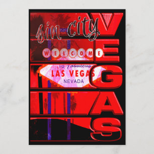 Las Vegas Sin City Party Event Invitation