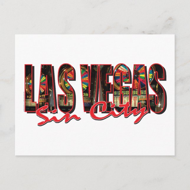 Las Vegas Sin City Postcard (Front)