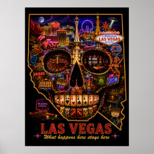 Las Vegas Skull Art Print State of Mind