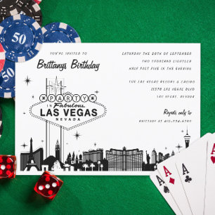 Las Vegas Skyline Birthday Party or Special Event Invitation