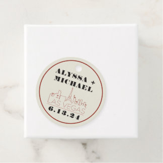 Las Vegas Skyline Casino Wedding Favour Tags