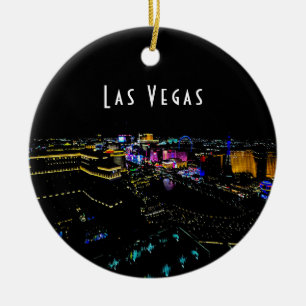 Las Vegas Skyline Ceramic Tree Decoration