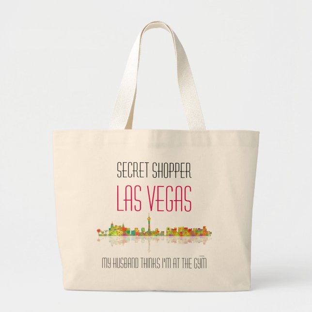 Las Vegas Skyline Large Tote Bag (Front)