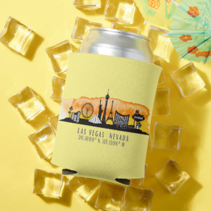 Las Vegas Skyline Latitude Can Cooler