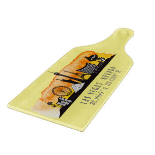 Las Vegas Skyline Latitude Cutting Board