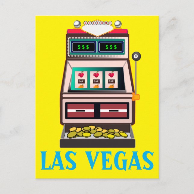 LAS VEGAS slot machine Travel Postcard (Front)