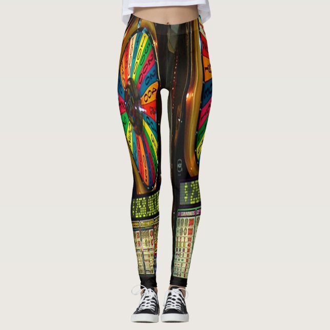 Las Vegas Slot Machines Leggings (Front)