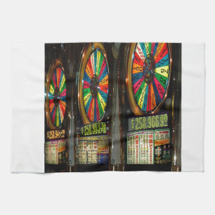 Las Vegas Slot Machines Tea Towel