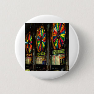 Las VEGAS-SLOTS 6 Cm Round Badge