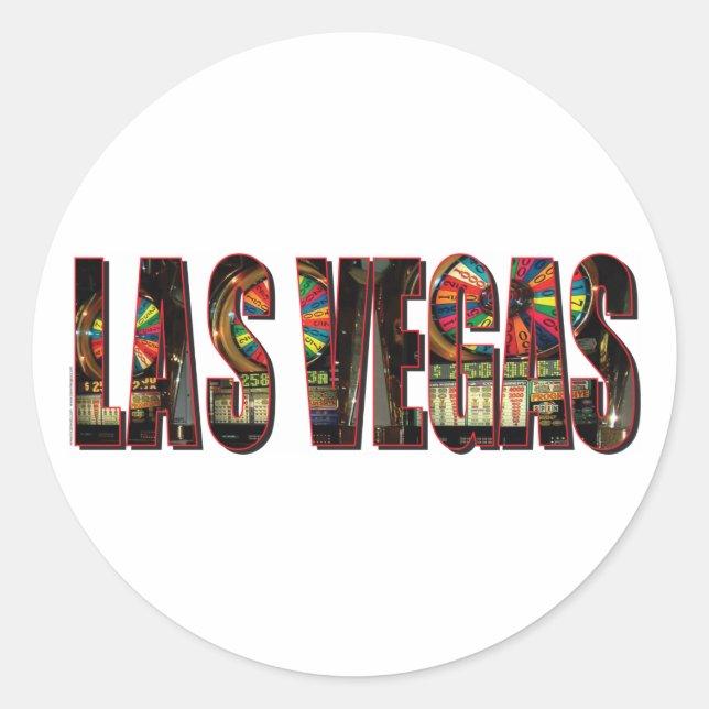 Las Vegas Slots Classic Round Sticker (Front)